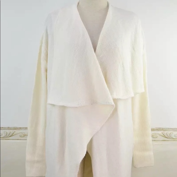 Bohemian Powder Knit Cardigan Sweater, Wide Collar - Picture 8 of 8